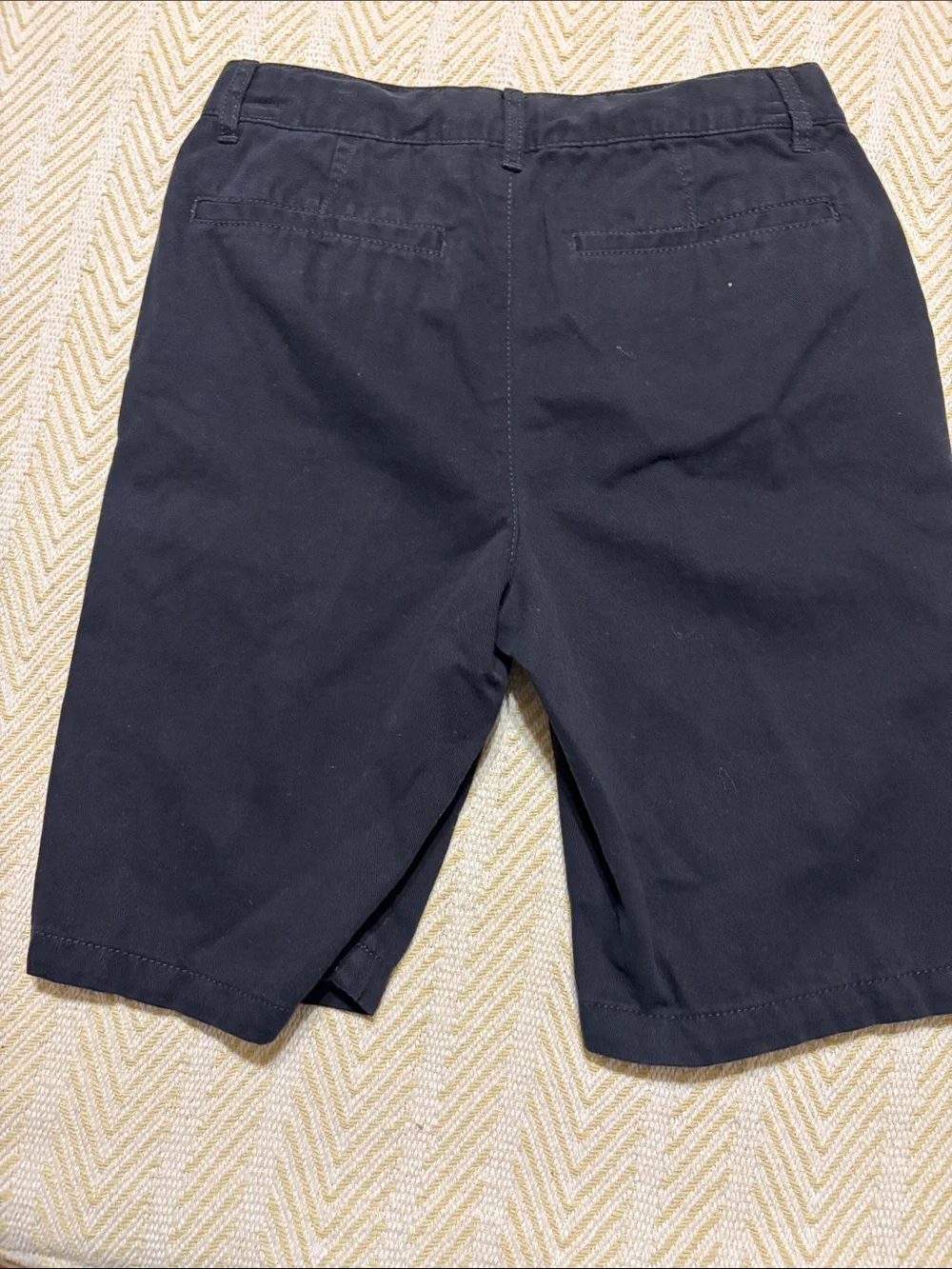 Boy’s Black Cotton Blend Shorts